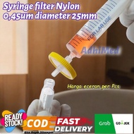 Syringe filter nylon 0.45um diameter 25mm