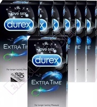[ Bundle of 5 ] Durex Extra Time Condom for Men - 50 Count | Performa Lubricant for Long Lasting Climax Delay [ DISCREET PACKING ]
