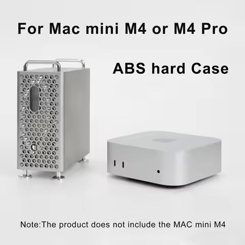 Portable Protective Bag for Apple Mac Mini M4 Pro 2024 Shockproof Storage ABS Hard Cover Anti-Scratc
