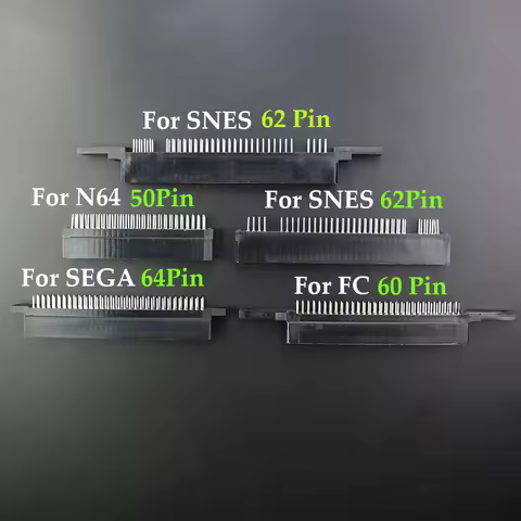 YUXI 1PC For SNES N64 SEGA FC Connector Game Card Slot 62pin 50pin 64pin 60pin For SEGA Genesis N64 