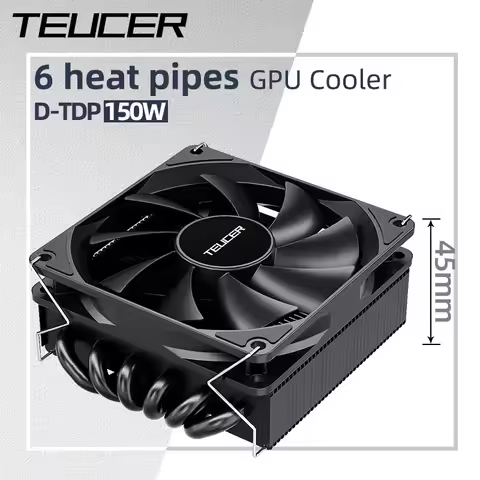 Teucer UT45 6Heatpipes CPU Cooler D-TDP 150W Radiator for INTEL LGA1700 1200 15XX 2011 AMD AM4 AM5 A
