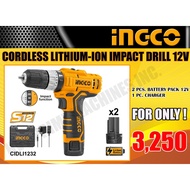 INGCO CORDLESS IMPACT DRILL 12V