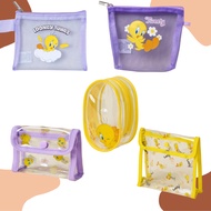 DAISO KOREA - Tweety Triangle Clear Pouch Makeup Bag