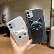 Stereo Luxury Cute Cat Silicone Soft Case For OPPO A38 A18 A98 A58 A78 A17 A76 A96 A16 A74 A94 A93 A53 A52 A92 A31 A5S A12 Reno 8T 7Z 6Z 5 Cartoon Mobile Phone Back Cover