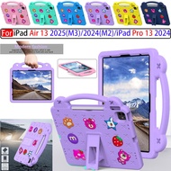 For iPad Air 13 Air13 2025 M3 2024 M2 iPad Pro 13 2024 M4 13inch Case Shockproof Kids cartoon holder