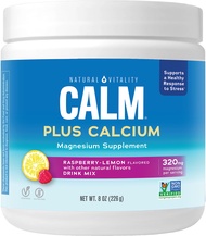Natural Vitality CALM Magnesium Supplement Drink Mix Plus Calcium, Anti-Stress Drink Mix Powder, Wit