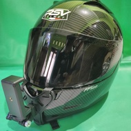 Chin Mount Helmet Mounting Di Dagu Helm Motovlog Action Camera Dan HP Vlog Dengan Smartphone