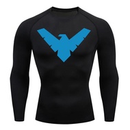Men's T-Shirt Compression Shirt Sun Protection Long Sleeve Second Skin Breathable Rash Guard Sportsw