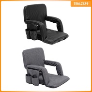 [tenlzsp9] Stadium Chair Upgraded Armrest Comfort Easy to Carry Foldable Seat Cushion with Back Support for Outdoor Indoor