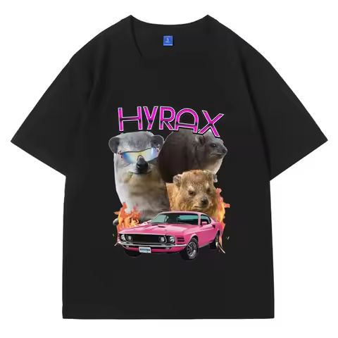 Stylish Hyrax T Shirt Hip Hop Funny Meme Mom Dad Vintage Clothes T-shirt Fashion Casual Tee Shirts W