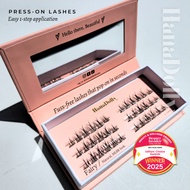 HanaDolly NIMBLE • Press-On Lash Clusters (Clear Band) • Pre-Bonded, Reusable DIY False Lashes