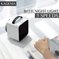 KAGEMA Mini Air Cooler Portable Aircon Air Conditioning Table Standing Fan Anion PM2.5 Purifier USB Rechargeable 3 Speeds Mute With Night Light For Room Office Outdoor