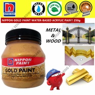 NIPPON Gold Paint Acrylic Paint Water Based Interior & Exterior 250g