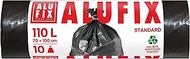 ALU FIX Rubbish Bags Standard LDPE / 110 L - 10 Bin Liners - 1 Roll / 23 μm/Black/Rubbish Bag Waste 