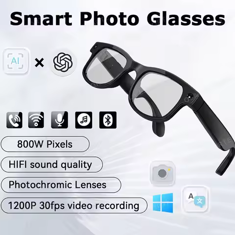 8K AI Smart Glasses Multifunctional Camera Bluetooth Call Voice Assistant Music Player Translate Pho