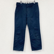 Dickies 工作褲/斜紋棉布褲，拉鍊門襟，海軍藍，W30 碼，古著。