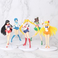 5pcs Sailor Moon Figures Model Toy Tsukino Usagi Tuxedo Mask Venus Anime Collection Decoration Decor Cartoon Doll Gift