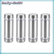 LUCKY-SUQI 4pcs Acrylic Glass Nails, Silver M8x15mm Double Head Standoff Screws, Smooth 12x40mm 30mm Stainless Steel Wall Mount Sign Holders