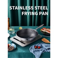 NAKISHA Stainless Steel Frying Pan 32cm Non Stick Frying Pan