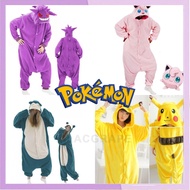 ADULT POKEMON ONESIE Cosplay Costume Sleepwear Pajamas Pikachu Snorlax Adult