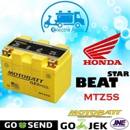 Ready Aki Motor Honda Beat Star MTZ5S Motobatt Aki Kering