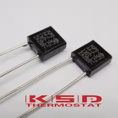 100pcs A0-5A-F 84 5A 250V degree Thermal Cutoff RH84 Thermal-Links Black Square Temperature Fuse 84/