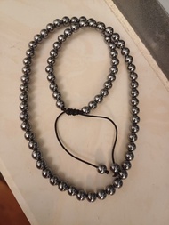 配飾類: 肩頸消炎痛 日本料6.6mm 鈦赫茲(Terahertz)伸縮手工綁繩項鏈(S250610-1)