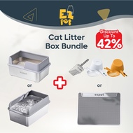EZPET 🎉 SHOPEE EXCLUSIVE🎉 【Value Bundle for Stainless Steel Cat Litter Box】with 2in1 Stripe Scoop or