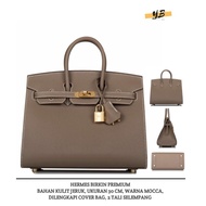 Togo Leather Bag 30 Birkin Premium Mocca Color | Sling Bag ImportedWanita