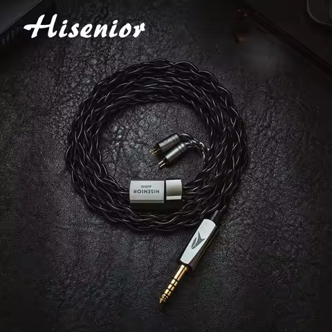 Hisenior Orca IEM Cable For Mega7 - Premium 6N- UPOCC Copper Litz 4Wires 24AWG 4.4mm 2pin Cable