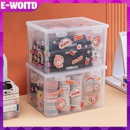 E-WOITD Plastic Storage Containers With Latching Lid Large Capacity Transparent Plastic Storage Box 