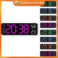 Digital Clock LED Electronic Alarm Clock, Date, Time, Week, Temperature, And Humidity Display, Modern Desk And Wall Clock, For Bedroom, Living Room And Office