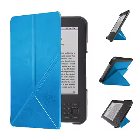 Lightweight Stand Case For Kindle Keyboard 3rd Gen Leather Cover Reader Kindle3 Kindle D00901 Flip F