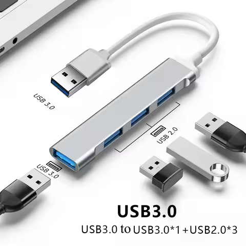 4Port USB 3.0 Hub USB Hub High Speed type c Splitter 5Gbps For PC Computer Accessories Multiport Mac