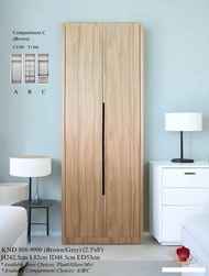 2 Door Wardrobe 2.5"x8