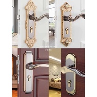 AFHousehold Wooden Door Lock Bedroom Door Lock Indoor Door Lock European Door Handle Household Universal