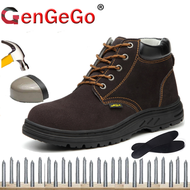 ยี่ห้อ GenGeGo Safety Shoes MenCOD (3 วันมาถึง)  ผู้หญิงรองเท้าเหล็กรองเท้าทำงานรองเท้าที่มีน้ำหนักเบาระบายอากาศรองเท้าผ้าใบลำลอง