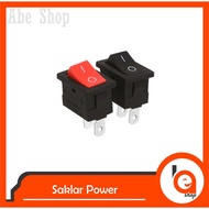 Black Power Switch On Off 21 mm x 15 mm 2 Legs