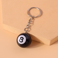 Casino & Billiards Keychain Set, Lucky Dice & 8-Ball Charms, Game-Themed Bag Accessories for Gambler