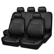 Isuzu DMax, Mitsubishi Triton, Ford Ranger PU Leather Car Seat Cover 5-Seater Front + Rear Seat Cover Cushion Kusyen Kereta Waterproof