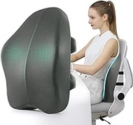 Lumbar Support Pillow for Office Chair Back Support Pillow for Chair Car Seat Back Support Ergonomic Back Chair Pillow Desk Chair Back Cushion for Back Pain Back Rest Pillow Lumbar Back Support (Grey)