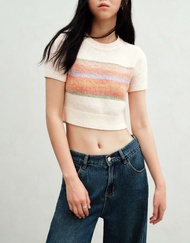 URBAN REVIVO Crew Neck Skinny Knitted T-Shirt UWL932122