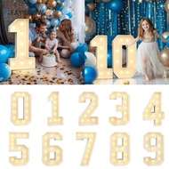 FAYSHOWSG LED Light Balloon, 0-9 Numbers 91cm Giant Birthday Figure, Lighted Numbers Light Up Balloo