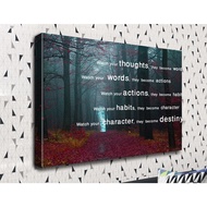 1Pcs Canvas Print 1 Piece Watch Your Thoughts Motivational Inspirational Quote Custom Canvas Print 2