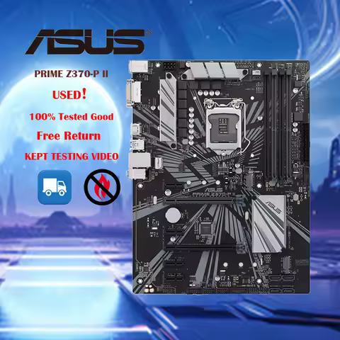 LGA 1151 Asus PRIME Z370-P II Motherboard Support 8th 9th-Gen Core i7 i5 i3 CPU PCI-E 3.0 DDR4 64GB 