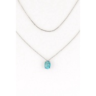 100% Natural Apatite Necklace in Solid S925 plated with 18K Gold