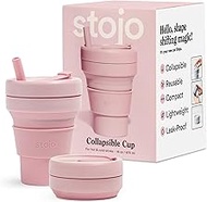 STOJO Biggie Silicone Collapsible Cup, 16oz, Carnation