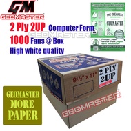 2ply 2up Computer Form  , 2ply2up (1000 Fans) Computer Paper - Ready Stock