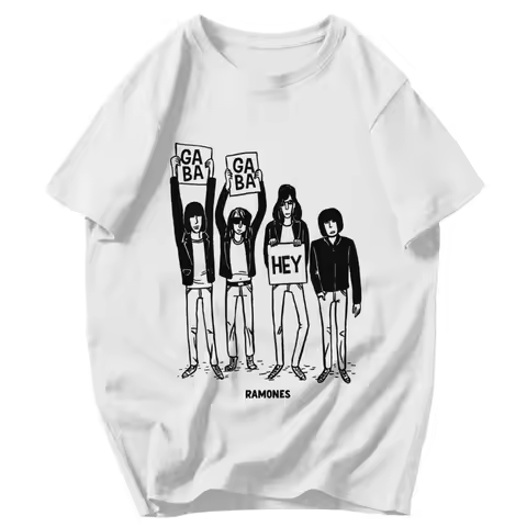 Men T Shirt Ramone Band Idea Y2K Graphic Quality Unisex Clothes T Shirts