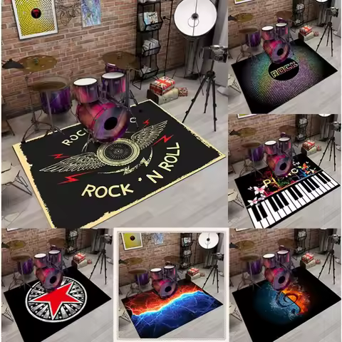 Drum Carpet, Electric Drum Mat Jazz Drum Soundproofing Electronic Drum Carpet Mat Black Musical Inst
